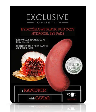 Exclusive Cosmetics Hydrożelowe płatki pod oczy z ekstraktem z kawioru
