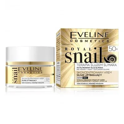 Eveline Cosmetics Royal Snail Terapia śluzem ślimaka, Skoncentrowany krem silnie liftingujący 50+