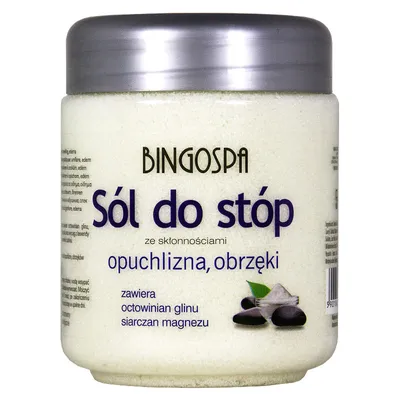 BingoSpa Sól do stóp ze skłonnościami do opuchlizny, obrzęków z  octowinianem glinu i siarczanem magnezu
