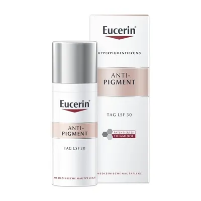 Eucerin Anti-Pigment, Tag LSF 30, Patentiertes Thiamidol (Krem na dzień SPF 30 z Thiamidolem przeciw przebarwieniom)