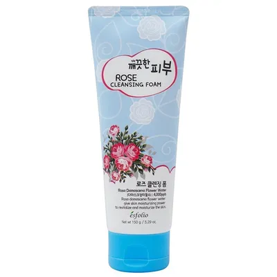 Esfolio Rose Cleansing Foam (Regenerująca pianka oczyszczająca do twarzy z hydrolatem z róży damasceńskiej)