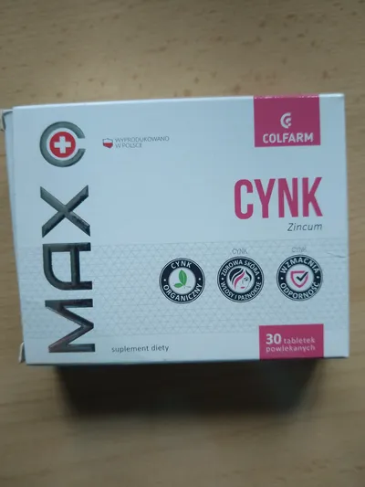 Colfarm Max Cynk, 10mg, suplement diety