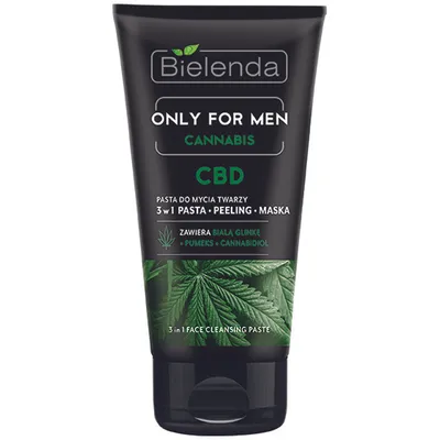 Bielenda Only For Men, Cannabis CBD, Pasta do mycia twarzy 3 w 1