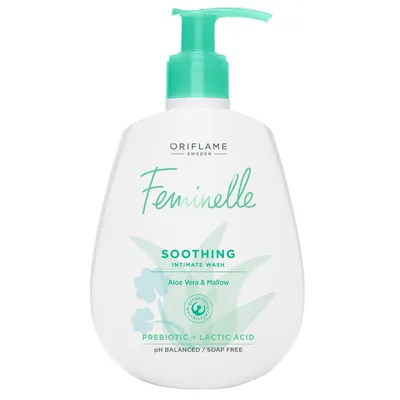 Oriflame Feminelle, Soothing Intimate Wash Aloe Vera & Mallow (Kojący płyn do higieny intymnej z aloesem i malwą)