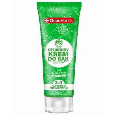 CleanHands Odżywczy krem do rąk antybakteryjny z aloesem