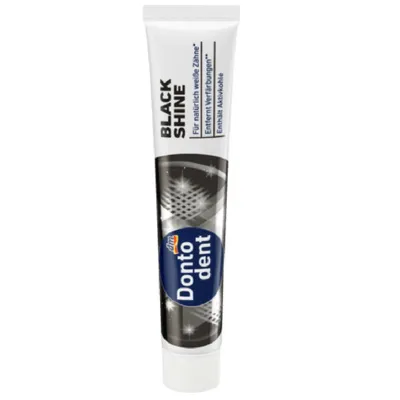 Dentodent Black Shine, Czarna pasta do zębów z aktywnym węglem