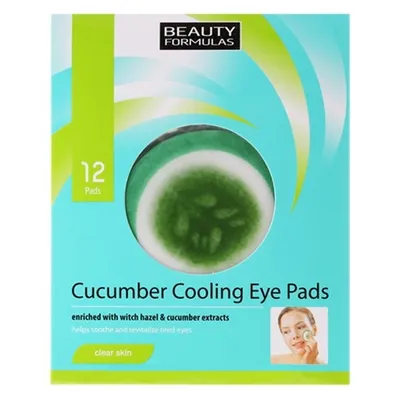 Beauty Formulas Cucumber Cooling Eye Pads (Chłodzące płatki pod oczy `Ogórek`)