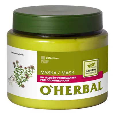 O'Herbal Maska do włosów farbowanych z ekstraktem z macierzanki i tymianku