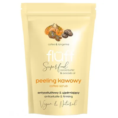 Fluff Superfood, Coffe Scrub Anticellulite & Firming Coffee & Tangerine (Ujędrniający i antycellulitowy peeling do ciała `Kawa i mandarynka`)