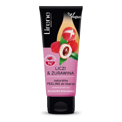 Lirene Dermoprogram Superfood, Naturalny peeling do twarzy `Liczi & żurawina`