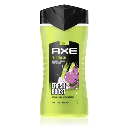 AXE Epic Fresh Body, Face, Hair Wash (Żel pod prysznic do twarzy, ciała i włosów)