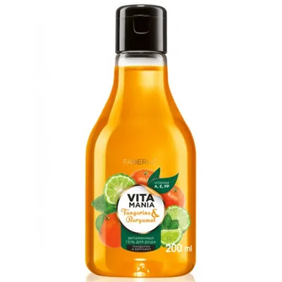 Faberlic Vitamania, Witaminowy żel pod prysznic `Mandarynka i bergamotka`