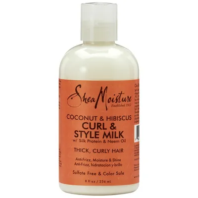 Shea Moisture Coconut and Hibiscus, Curl & Shine Style Milk (Mleczko do stylizacji z hibiskusem i olejem kokosowym)