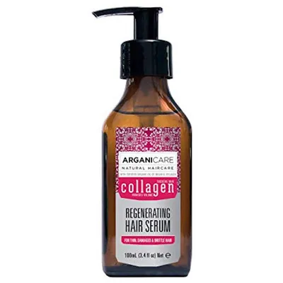 Arganicare Colagen, Hair Serum with Certified Organic Argan Oil (Serum  z kolagenem do włosów)