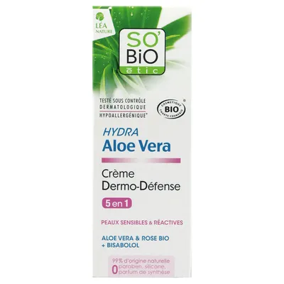 SO'BiO Etic Hydra Aloe Vera, Creme Dermo-Defense 5 en 1 (Krem 5w1)