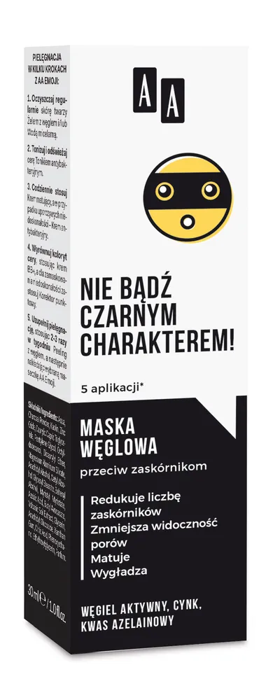 AA Emoji, Maska węglowa przeciw zaskórnikom `Nie bądź czarnym charakterem`
