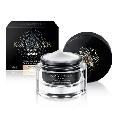 Kaviaar Kare Anti-aging Day Cream, Caviar + Hyaluronic Acid (Przeciwzmarszczkowy krem na dzień z kawiorem i kwasem hialuronowym)