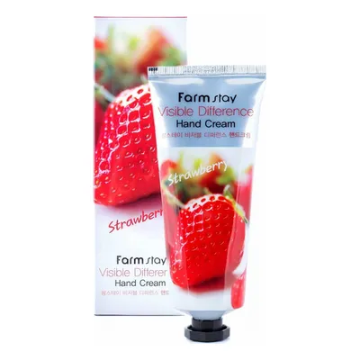 FarmStay Vissible Difference, Strawberry Hand Cream (Krem do rąk `Truskawka`)