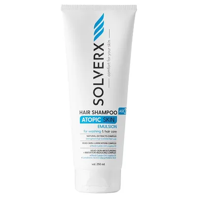 Solverx Atopic Skin, Szampon do mycia głowy i włosów do skóry alergicznej i atopowej