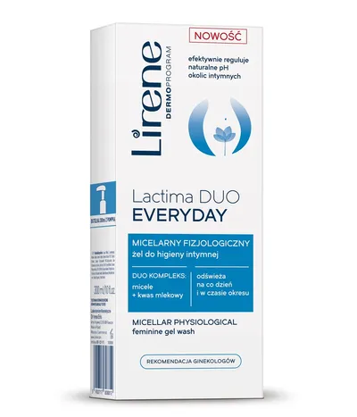 Lirene Dermoprogram Lactima, Duo Everyday, Micelarny fizjologiczny żel do higieny intymnej