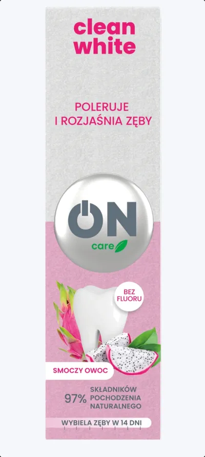 WhiteON ON Care, Łagodnie wybielająca pasta do zębów `Clean White`