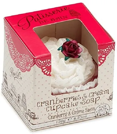 Rose & Co Patisserie de Bain, Cranberries & Cream Cupcake Soap (Mydło)
