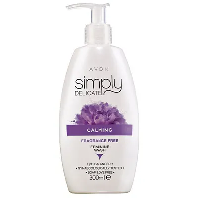 Avon Simply Delicate, Calming Fragrance Free Feminine Wash (Bezzapachowy łagodzący płyn do higieny intymnej)