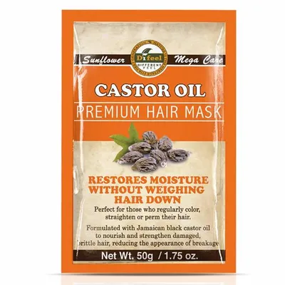 DiFeel Castor Oil Premium Hair Mask (Maska do włosów z czarnym olejkiem rycynowym z Jamajki)