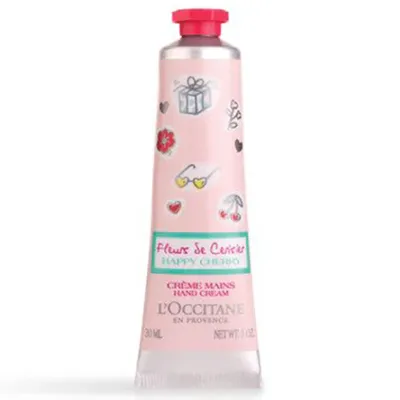L'Occitane Happy Cherry, Creme Mains Fleurs de Cerisier (Krem do rąk `Kwiat wiśni`)