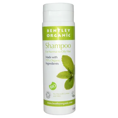 Bentley Organic Natural Shampoo with Tea Tree, Lemon & Mint (Szampon do włosów normalnych i przetłuszczających się)