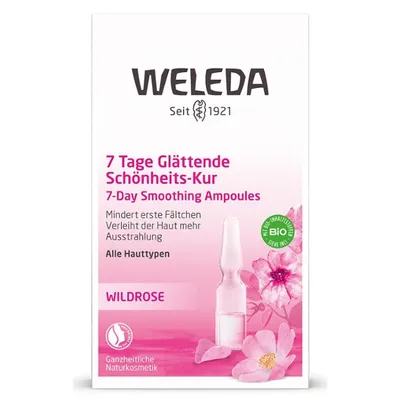 Weleda Wildrose, Wildrose 7 Tage Glattende Schonheitskur (7-dniowa kuracja wygładzająca z dziką różą w ampułkach)
