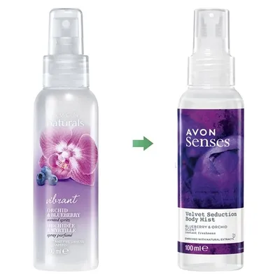 Avon Naturals, Orchid & Blueberry, Fragrance Spritz (Mgiełka do ciała `Orchidea i jagoda`)