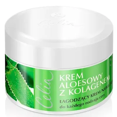 Celia Łagodzący krem nawilżający do każdego rodzaju cery `Kolagen + aloes`