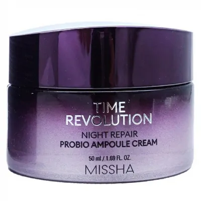Missha Time Revolution, Night Repair Probio Ampoule Cream (Przeciwzmarszczkowy krem na noc)