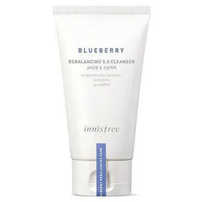 Innisfree Blueberry, Rebalancing 5.5 Cleanser (Oczyszczająca pianka o łagodnym pH)