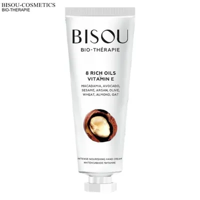 Bisou Bio-therapie, 8 Oils & Vitamin E Intense Nourishing  Hand Cream (Odżywczy krem do rąk)