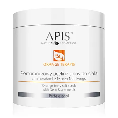Apis Professional, Orange TerAPIS, Orange Salt Body Scrub with Dead Sea Minerals (Pomarańczowy peeling solny z minerałami z Morza Martwego)