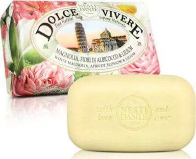 Nesti Dante Dolce Vivere  Pisa White Magnolia Apricot Blossom & Lilium Soap (Mydło toaletowe o zapachu moreli, magnolii i lilii)