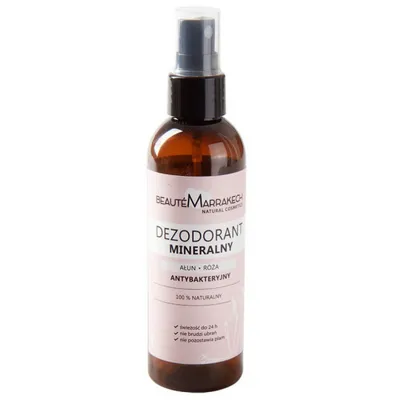 Beaute Marrakech Spray d`Alun, Alum Spray Deodorant `Alum & Rosa Damascena Water` (Naturalny dezodorant ałunowy różany w sprayu)