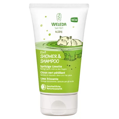 Weleda Kids, 2 in 1 Shower & Shampoo Spritzige Limette (Krem pod prysznic dla dzieci)