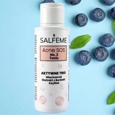 Salfeme Acne SOS No. 2, Żelowy Tonik z borówką i niacynamidem
