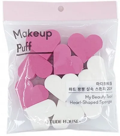 Etude My Beauty Tool, Heart Shape Puff (Gąbeczki do makijażu)