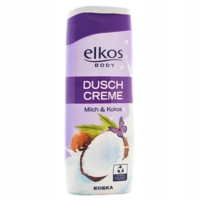 Elkos Body, Milch & Kokos Duschcreme (Kremowy żel pod prysznic `Mleko i kokos`)