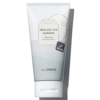 The Saem Healing Tea Garden, White Tea Cleansing Foam (The Saem Pianka do mycia twarzy  `Biała herbata`)