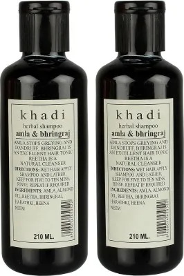 Khadi Natural Herbal Shampoo `Amla & Bhringraj` (Szampon odbudowujący)