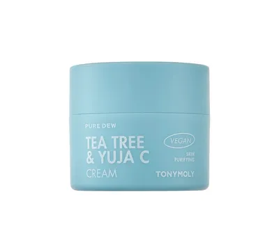Tony Moly Pure Dew, Tea Tree & Yuja C Cream (Oczyszczający krem do twarzy)