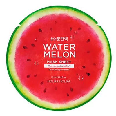 Holika Holika Watermelon Mask Sheet (Maseczka do twarzy na bawełnianej płachcie z ekstraktem z arbuza ujędrniająca)