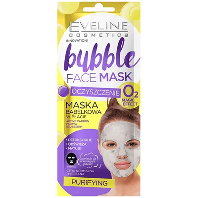 Eveline Cosmetics Bubble Face Mask Purifying (Maska bąbelkowa w płacie `Oczyszczenie`)