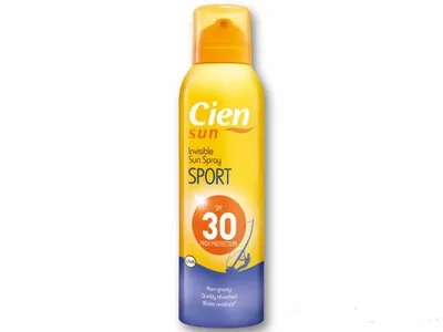 Cien Sun, Invisible Sun Spray Sport SPF 30 (Transparentny spray do opalania)