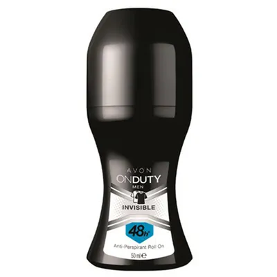 Avon On Duty Men, Invisible 48h Anti- Perspirant Roll- On 48h (Antyperspirant w kulce dla niego `Ochrona bez plam`)